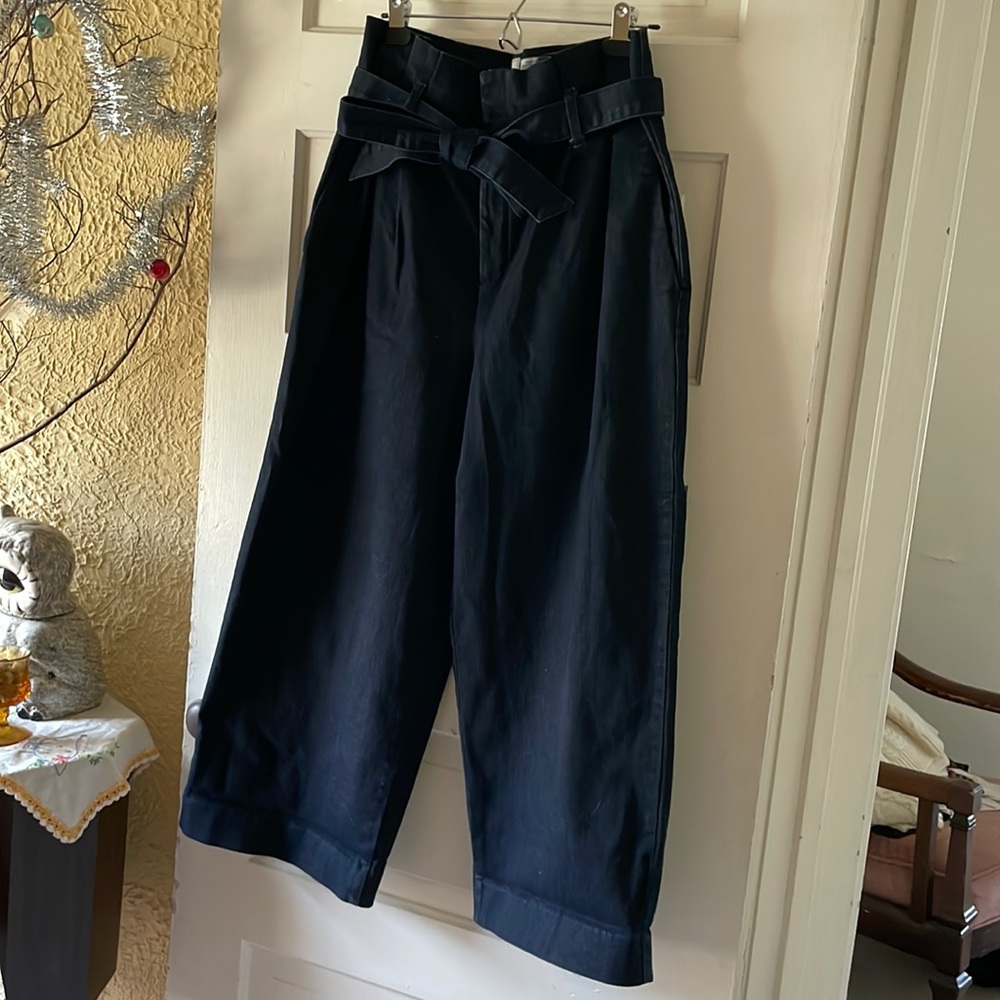 Paper bag waist dress jeans